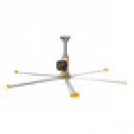 Big Ass Fans 14' Yellow and Silver Aluminum Indoor Shop Ceiling Fan - 100-120V Big Ass Fans 14' Yellow and Silver Aluminum Indoor Shop Ceiling Fan - 100-120V