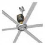 Big Ass Fans 14' Yellow and Silver Aluminum Indoor Shop Ceiling Fan - 100-120V Big Ass Fans 14' Yellow and Silver Aluminum Indoor Shop Ceiling Fan - 100-120V