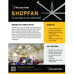 Big Ass Fans 14' Yellow and Silver Aluminum Indoor Shop Ceiling Fan - 100-120V Big Ass Fans 14' Yellow and Silver Aluminum Indoor Shop Ceiling Fan - 100-120V