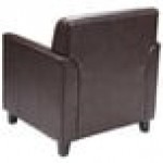 Flash Furniture BT-827-1-BN-GG Hercules Diplomat Brown Leather Chair with Wooden Feet