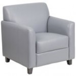 Flash Furniture BT-827-1-BN-GG Hercules Diplomat Brown Leather Chair with Wooden Feet