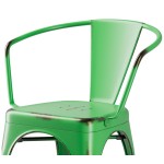 Lancaster Table & Seating Alloy Distressed Jade Green Outdoor Arm Chair Lancaster Table & Seating Alloy Distressed Jade Green Outdoor Arm Chair