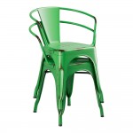 Lancaster Table & Seating Alloy Distressed Jade Green Outdoor Arm Chair Lancaster Table & Seating Alloy Distressed Jade Green Outdoor Arm Chair