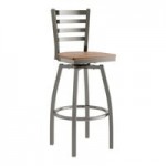 Lancaster Table & Seating Clear Coat Finish Ladder Back Chair with Vintage Wood Seat - Detached Seat