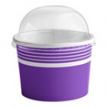 Choice 12 oz. Pink Paper Frozen Yogurt / Food Cup with Dome Lid - 50/Case Choice 12 oz. Pink Paper Frozen Yogurt / Food Cup with Dome Lid - 50/Case