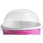 Choice 12 oz. Pink Paper Frozen Yogurt / Food Cup with Dome Lid - 50/Case Choice 12 oz. Pink Paper Frozen Yogurt / Food Cup with Dome Lid - 50/Case