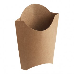 Solia 8 oz. Kraft Paper French Fry Scoop / Tray - 1,200/Case Solia 8 oz. Kraft Paper French Fry Scoop / Tray - 1,200/Case