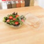 Sabert SureStrip® 24 oz. Clear PETE Square Tamper-Evident, Tamper-Resistant Bowl with Lid - 150/Case