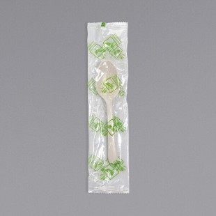 Fineline Conserveware Individually Wrapped White PSM Spoon - 750/Case Fineline Conserveware Individually Wrapped White PSM Spoon - 750/Case