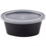 Pactiv Newspring E503-B ELLIPSO 3 oz. Black Oval Souffle / Portion Cup with Clear Lid - 500/Case Pactiv Newspring E503-B ELLIPSO 3 oz. Black Oval Souffle / Portion Cup with Clear Lid - 500/Case