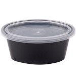 Pactiv Newspring E503-B ELLIPSO 3 oz. Black Oval Souffle / Portion Cup with Clear Lid - 500/Case Pactiv Newspring E503-B ELLIPSO 3 oz. Black Oval Souffle / Portion Cup with Clear Lid - 500/Case