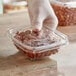 Inline Plastics Safe-T-Fresh 8 oz. Tamper-Resistant, Tamper-Evident Rectangular Hinged Container with Flat Lid - 240/Case