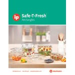 Inline Plastics Safe-T-Fresh 8 oz. Tamper-Resistant, Tamper-Evident Rectangular Hinged Container with Flat Lid - 240/Case