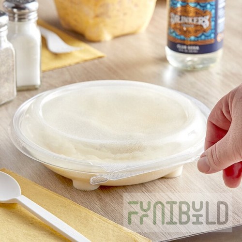 Inline Plastics Safe-T-Chef 20 oz. Tamper-Resistant, Tamper-Evident Round Hinged Container with Dome Lid - 240/Case