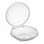 Inline Plastics Safe-T-Chef 20 oz. Tamper-Resistant, Tamper-Evident Round Hinged Container with Dome Lid - 240/Case