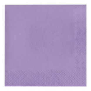 Creative Converting 139186135 Luscious Lavender Purple 2-Ply 1/4 Fold Luncheon Napkin - 600/Case
