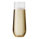 Tossware POP 9 oz. Customizable Plastic Champagne Flute Glass - 48/Case Tossware POP 9 oz. Customizable Plastic Champagne Flute Glass - 48/Case