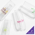 Tossware POP 9 oz. Customizable Plastic Champagne Flute Glass - 48/Case Tossware POP 9 oz. Customizable Plastic Champagne Flute Glass - 48/Case