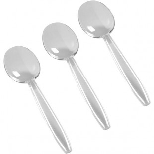 Fineline Flairware Heavy Weight Clear Soup Spoon - 1,000/Case Fineline Flairware Heavy Weight Clear Soup Spoon - 1,000/Case
