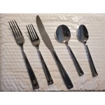 Acopa Monte Bianco 18/8 Stainless Steel Extra Heavy Weight Flatware 5 Piece Set - Sample Acopa Monte Bianco 18/8 Stainless Steel Extra Heavy Weight Flatware 5 Piece Set - Sample