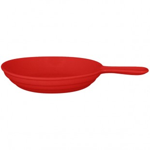 RAK Porcelain Chef's Fusion 40 oz. Ember Red Porcelain Frying Pan - 6/Case