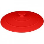 RAK Porcelain Chef's Fusion 40 oz. Ember Red Porcelain Frying Pan - 6/Case