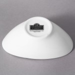 10 Strawberry Street WTR-5DPOVLBWL Whittier 4 oz. White Oval Porcelain Bowl Tid Bit Tray - 36/Case