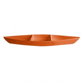 G.E.T. Enterprises BT319TG Bugambilia 6.9 Qt. Classic Textured Finish Tangerine Resin-Coated Aluminum Deep Boat with Dividers G.E.T. Enterprises BT319TG Bugambilia 6.9 Qt. Classic Textured Finish Tangerine Resin-Coated Aluminum Deep Boat with Dividers