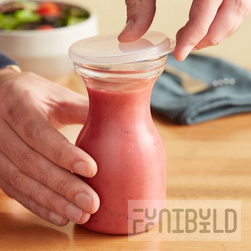 Choice 8.5 oz. Polycarbonate Carafe with Flat Lid - 12/Case