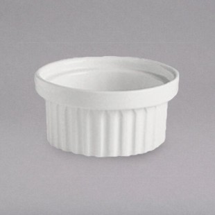 Hall China from Steelite International HL1150AWHA Ivory (American White) 4 oz. Stacking China Ramekin - 24/Case Hall China from Steelite International HL1150AWHA Ivory (American White) 4 oz. Stacking China Ramekin - 24/Case