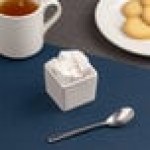 Ariane Miniature 2.71 oz. Ivory Square Porcelain Bowl - 18/Case