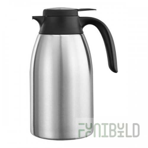 Service Ideas Flow Control 54.1 oz. Stainless Steel Insulated Coffee Carafe / Server FCC16SS