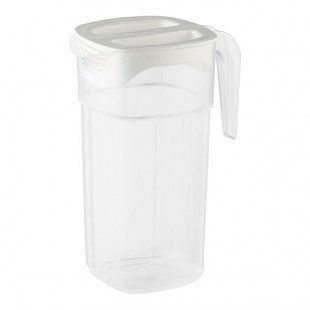 Araven 61 oz. Polypropylene Stackable Pitcher with White Lid 11403 Araven 61 oz. Polypropylene Stackable Pitcher with White Lid 11403