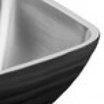 Vollrath 4763260 Double Wall Square Beehive 1.8 Qt. Serving Bowl - Black Black