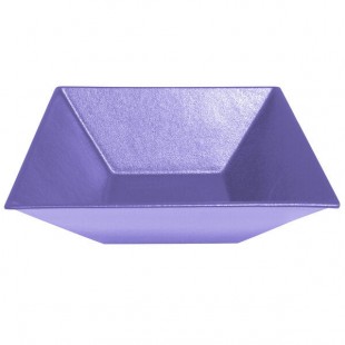 G.E.T. Enterprises BSD16LV Bugambilia 13.5 Qt. Classic Textured Finish Lavender Resin-Coated Aluminum XL Deep Square Bowl