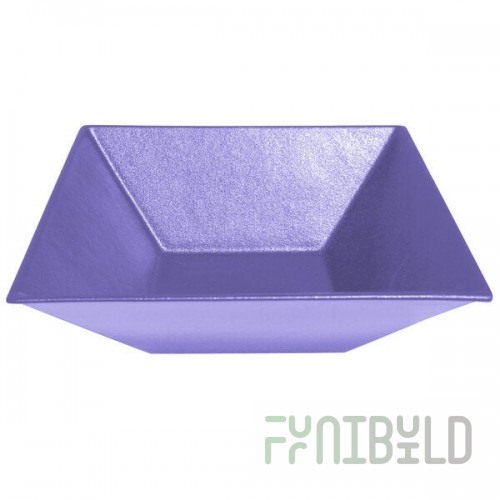 G.E.T. Enterprises BSD16LV Bugambilia 13.5 Qt. Classic Textured Finish Lavender Resin-Coated Aluminum XL Deep Square Bowl