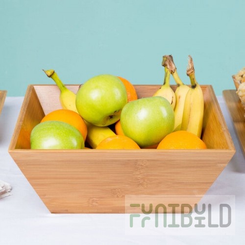 American Metalcraft BAM124 Square Bamboo Bowl - 12