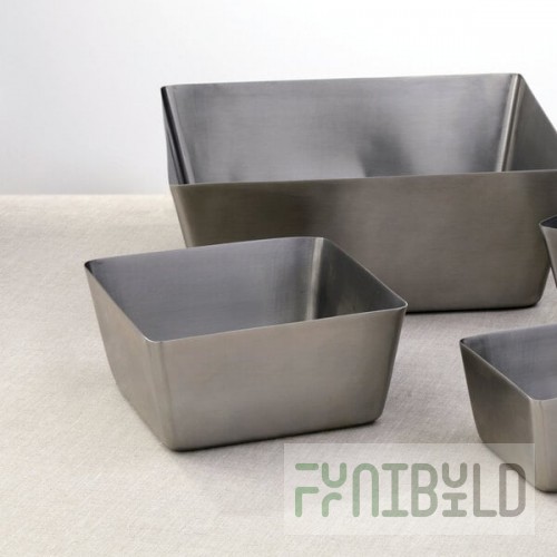 American Metalcraft SSQ73 70 oz. Satin Finish Stainless Steel Square Bowl