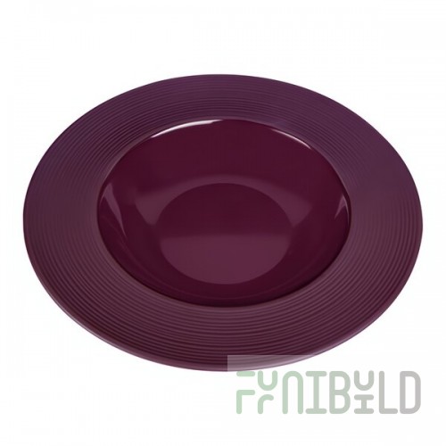 Elite Global Solutions Maya 15 oz. Purple Reactive Glaze Melamine Pasta / Soup Bowl - 6/Case