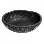 Dalebrook Mineral from Global Tableware Collective 48 oz. Noir Crackle Melamine Bowl - 10/Case