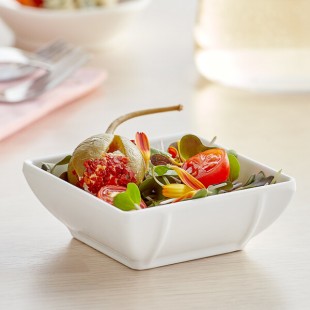 TableCraft 10316W 2.5 oz. Square White Mini Melamine Bowl TableCraft 10316W 2.5 oz. Square White Mini Melamine Bowl