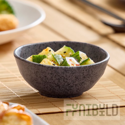 Acopa Cavern 4 oz. Dark Gray Round Melamine Bowl - 24/Case