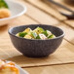 Acopa Cavern 4 oz. Dark Gray Round Melamine Bowl - 24/Case