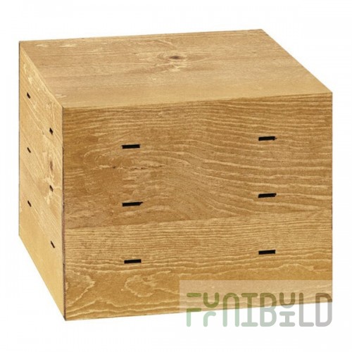 Cal-Mil 3628-10-99 Madera Rustic Pine Square Crate Riser - 12