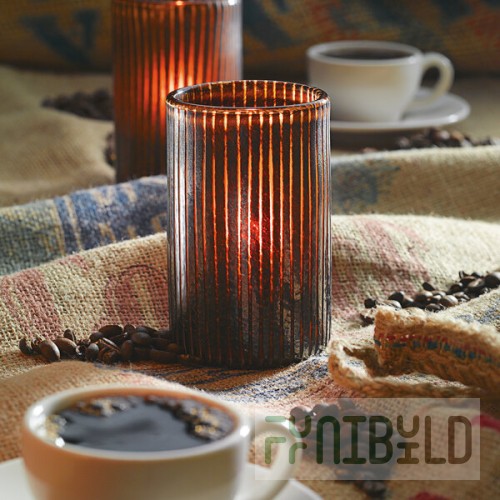 Hollowick 45017BR Mocha Glass Cylinder Lamp