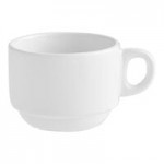 Acopa 16 oz. Bright White Wide Rim Rolled Edge Rim Stoneware Soup and Pasta Bowl - 12/Case