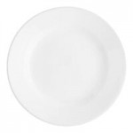 Acopa 16 oz. Bright White Wide Rim Rolled Edge Rim Stoneware Soup and Pasta Bowl - 12/Case
