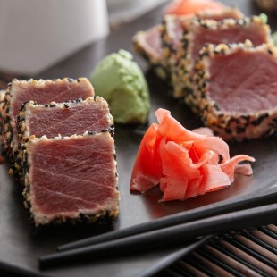 20 lb. Pail Pink Pickled Sushi Ginger Slices 20 lb. Pail Pink Pickled Sushi Ginger Slices