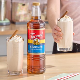 Torani Cinnamon Flavoring Syrup Plastic Bottle 1 Liter - 6/Case