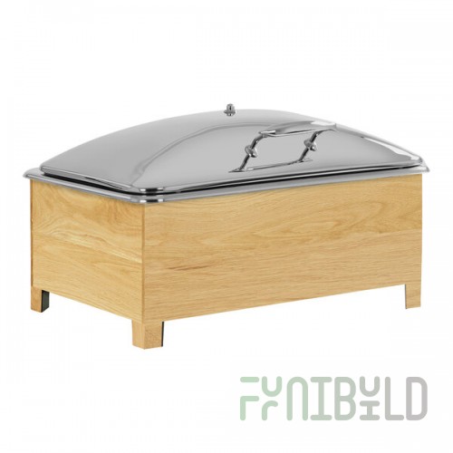 Cal-Mil Sydney Full Size Oak Chafer with Lid 23143-21